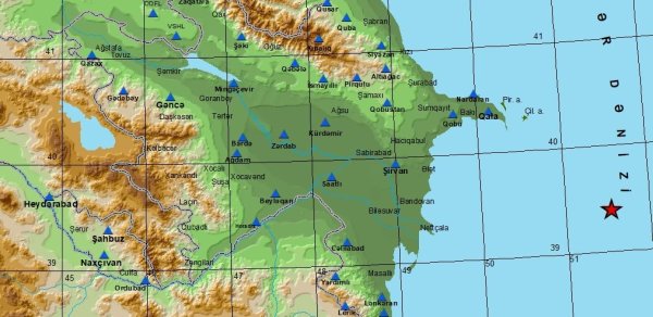 Xəzər dənizində zəlzələ olub