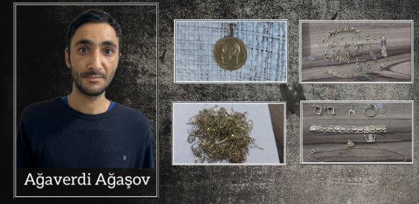 Neftçalada qızıl mağazasından oğurluq edən şəxs saxlanıldı