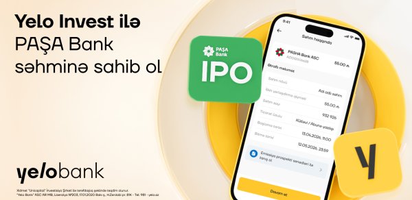 Yelo Invest ilə PAŞA Bank-ın səhmdarı ol
