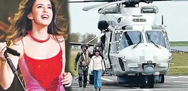 Türkiyəli müğənni konsertə helikopterlə gəldi - VİDEO