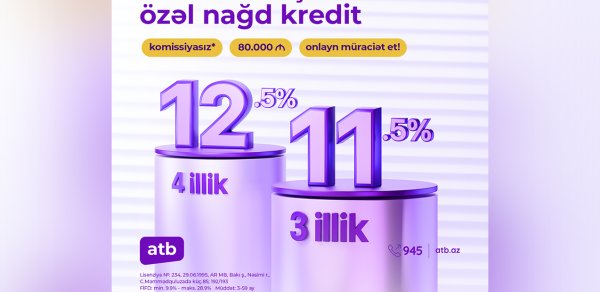 “Azər Türk Bank”dan istehlak kreditləri kampaniyası