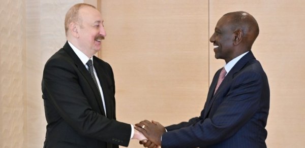 Prezident Keniya Prezidentinin başçılıq etdiyi nümayəndə heyəti ilə görüşdü - FOTOLAR