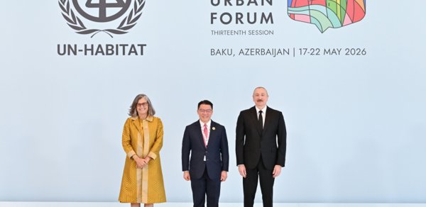 Prezident WUF13-ün açılış mərasimində iştirak edir - CANLI