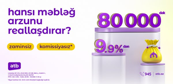 Azər Türk Bank istehlak kreditləri kampaniyasını davam etdirir
