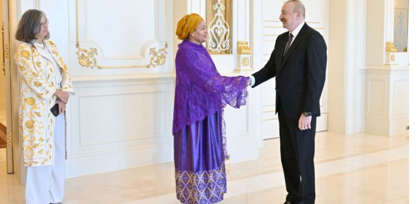 Prezident Quterreşin müavinini qəbul etdi - Fotolar