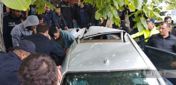 Oğuzda avtomobil ağaca çırpılıb, xəsarət alanlar var