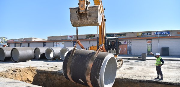 Xırdalan şəhərində yeni kanalizasiya kollektoru inşa edilir