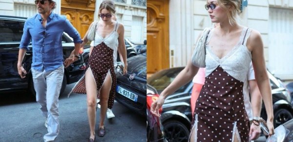 Cici Hadidlə Bredli Kuper Parisdə - Fotolar