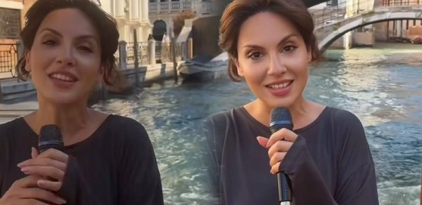 Venesiyada italyanlar üçün "Nazəndə sevgilim" oxudu - Video