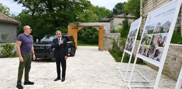 Prezident İlham Əliyev Şuşada “Yasəmən” hotelinin yeni korpusları ilə tanış olub