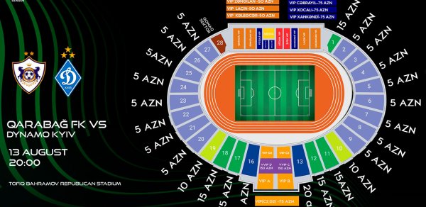 “Qarabağ” – “Dinamo” oyununun biletləri satışa çıxarılır