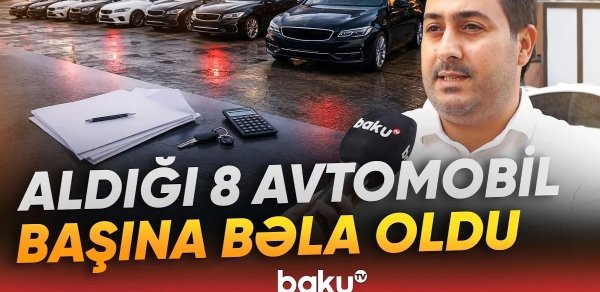 Səkkiz avtomobil götürdü, sonra ŞOK YAŞADI: Hər maşına dörd min manat cərimə - VİDEO