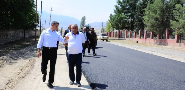 İcra başçısı asfaltlanma işləri ilə tanış oldu - FOTOLAR