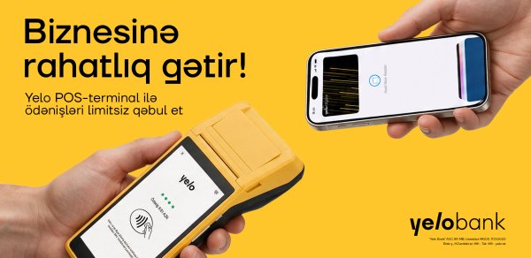 Yelo POS-terminal ilə ödənişləri limitsiz qəbul edin