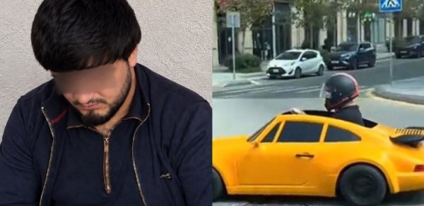 Bakıda oyuncaq maşınla magistral yola çıxan şəxs cəzalandırıldı - VİDEO
