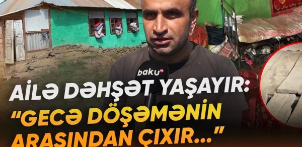 Ailə qorxu içində: "Burada necə yaşadığımızı bir Allah bilir" - VİDEO