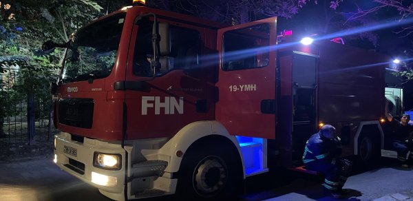 Bakıda məktəbin həyətində yanğın baş verib