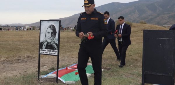 Xocalıda 27 Sentyabr - Anım Günü ilə bağlı Şəhidlər xiyabanı ziyarət olunub - FOTO