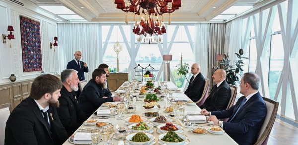 Prezident İlham Əliyev və Ramzan Kadırov birgə nahar ediblər