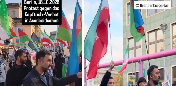 Azərbaycan himni altında İran bayraqları: Almaniyadakı aksiyanın arxasında hansı maraqlar dayanır? – TƏHLİL