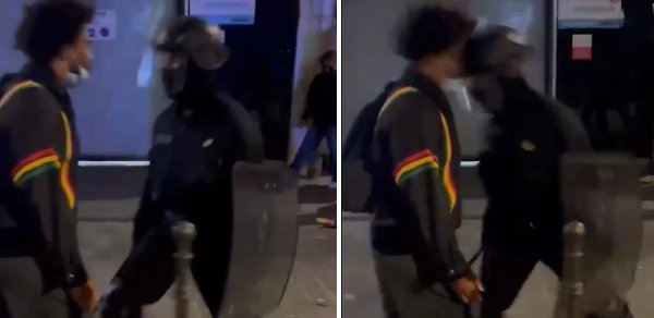 BTQ: Parisdə polis bir kanakı amansızcasına döyüb