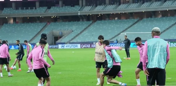 “Sabah” Bakı Olimpiya Stadionunda məşqə çıxıb