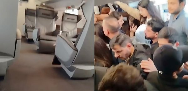 Bakı-Sumqayıt qatarında sıxlıq: Sərnişinlər ayaq üstə, VIP yerlər isə boş – VİDEO