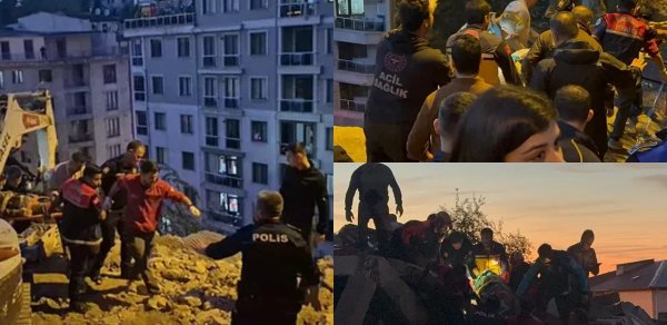 Türkiyədə yaşayış binası çökdü: Ölən və yaralanan var