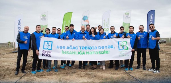 Bank of Baku növbəti ağacəkmə aksiyasını təşkil etdi - FOTOLAR