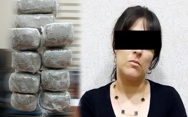Binədə qadının evindən 10 kq narkotik çıxdı - Video