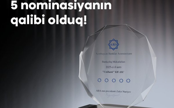 Unibank 5 nominasiya üzrə qalib oldu