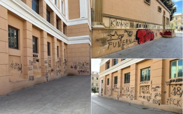 Divarı rəngləmək, yoxsa vandalizm?  - "“Nizami” kino mərkəzinin divarlarının bu hala salınması böyük cinayətdir"