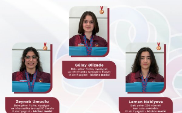 Azərbaycanlı şagirdlərdən beynəlxalq uğur: 3 bürünc medal