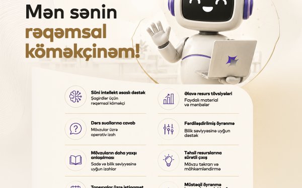 “Rəqəmsal məktəb”də şagirdlər üçün rəqəmsal tədris köməkçisi istifadəyə verilib
