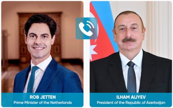 İlham Əliyev Niderlandın Baş naziri ilə telefon danışığı apardı