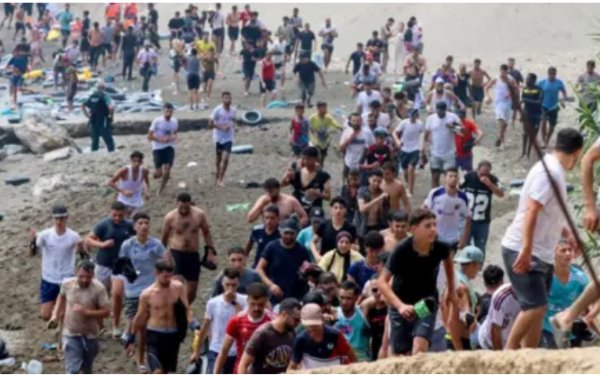 Mərakeşdən Seutaya 24 saatda 49 minə yaxın miqrant keçib