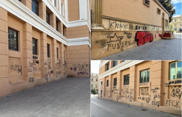 Divarı rəngləmək, yoxsa vandalizm?  - "“Nizami” kino mərkəzinin divarlarının bu hala salınması böyük cinayətdir"