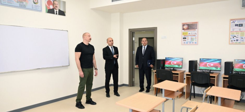 Ağdam şəhər 1 nömrəli tam orta məktəbin binasının açılışı olub - FOTOLAR