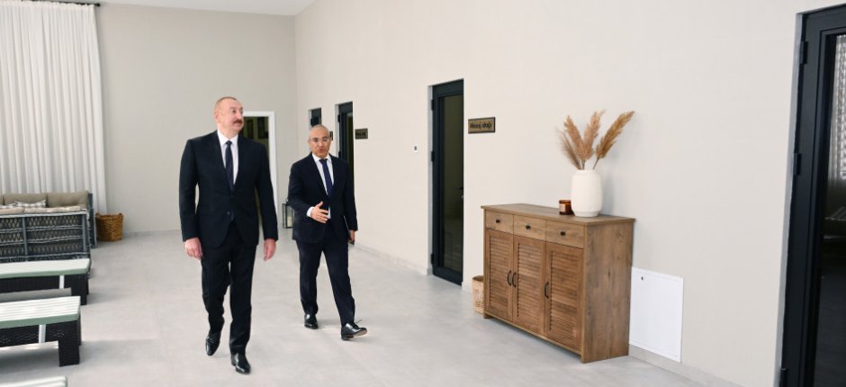 Prezident Səməd Vurğun adına Yaradıcılıq Evinin açılışında - FOTOLAR
