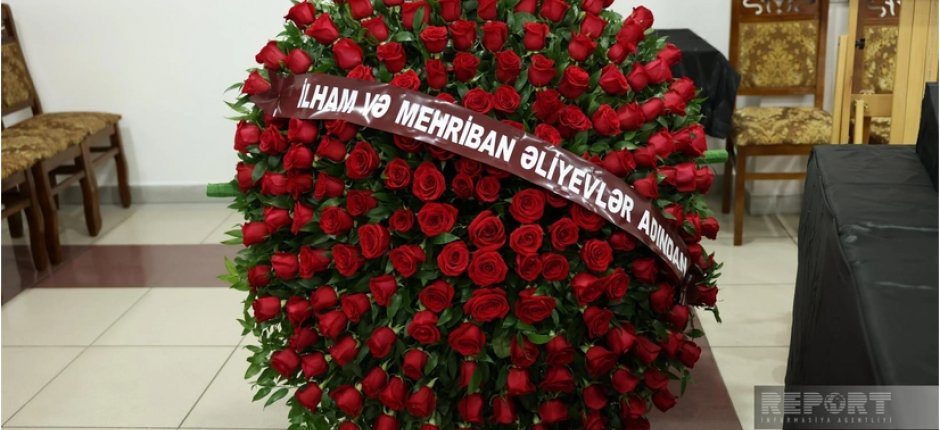 Prezident və Birinci xanım Hacı Murad Yegizarovla vida mərasiminə əklil göndəriblər
