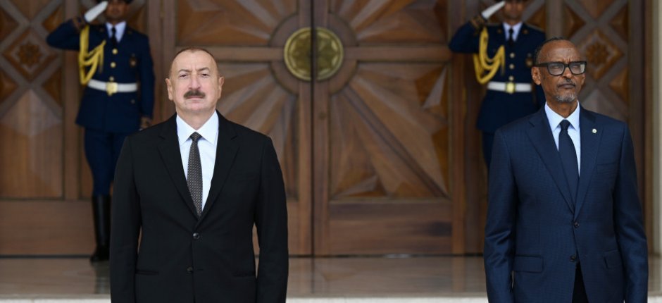 Ruanda Prezidentinin rəsmi qarşılanma mərasimi olub - FOTOLAR