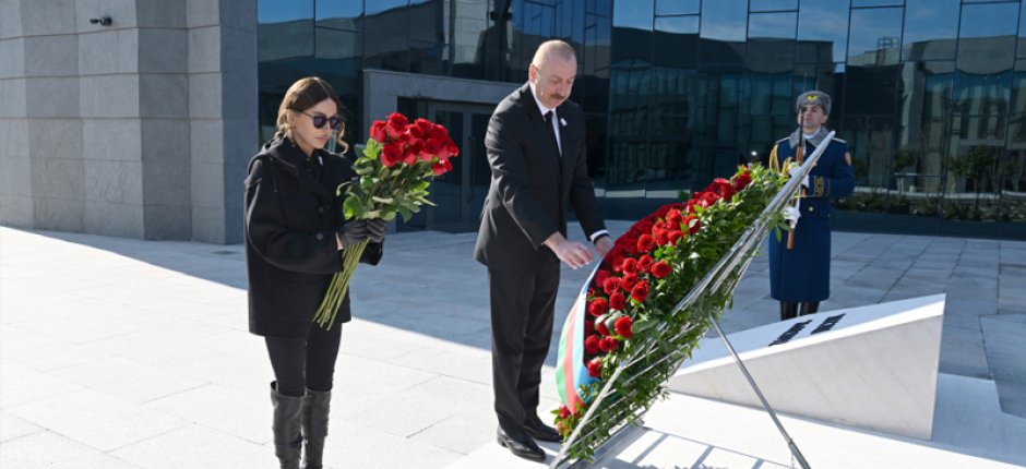 İlham Əliyev Xocalı Soyqırımı Memorialının açılışında