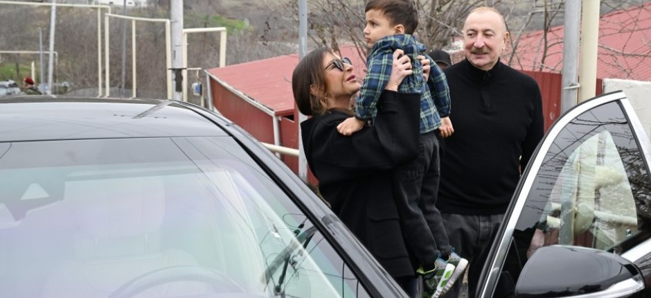 Prezidentlə xanımı Xocavəndə getdi - FOTOLAR