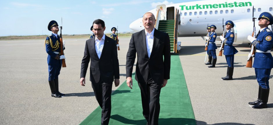 Prezident həmkarını Füzulidə qarşıladı - Fotolar