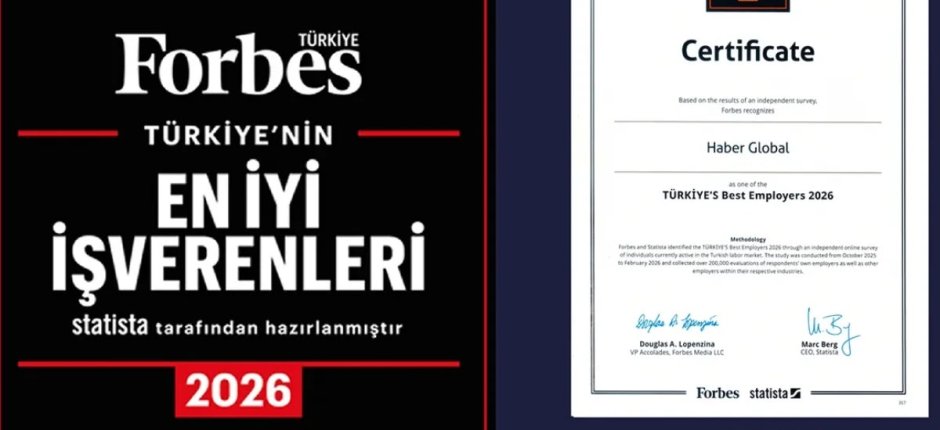 "Forbes"un siyahısı açıqlandı: "Haber Global" "Türkiyənin Ən Yaxşı İşəgötürənləri 2026" sırasında - FOTO