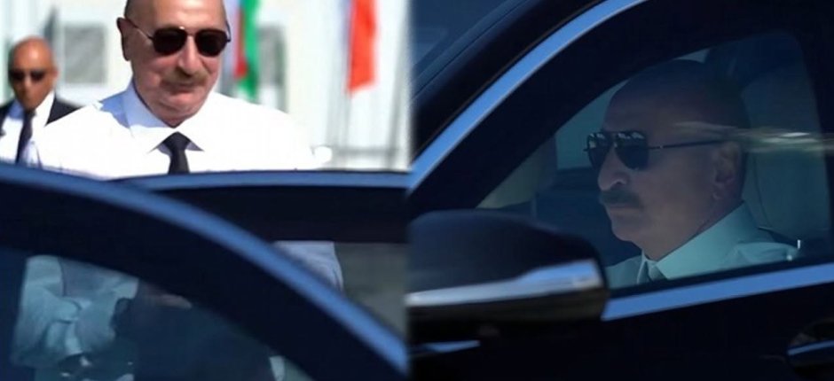 Prezident açılışdan sonra sükan arxasına keçdi - VİDEO