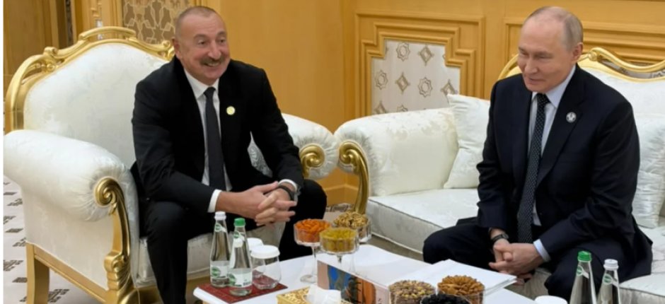 İlham Əliyev Vladimir Putin və Sərdar Berdiməhəmmədovla görüşüb - FOTO