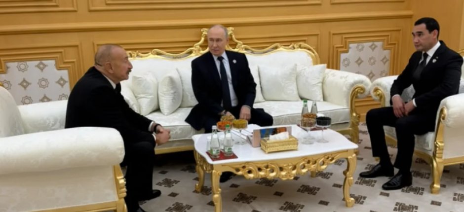 İlham Əliyev Vladimir Putin və Sərdar Berdiməhəmmədovla görüşüb - FOTO