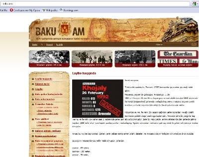 Azərbaycanlı hakerlər ermənilərin Bakı haqda yaratdığı saytı dağıtdılar - FOTO