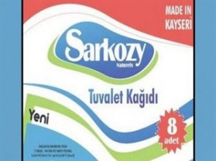 Sarkozi tualet kağızı oldu